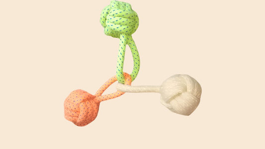 3 Knotted Balls Rope Toy