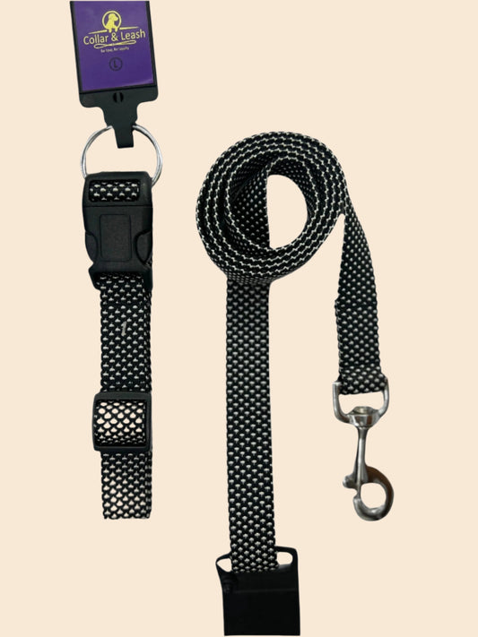 Elite Club Collar & Leash Set - Black