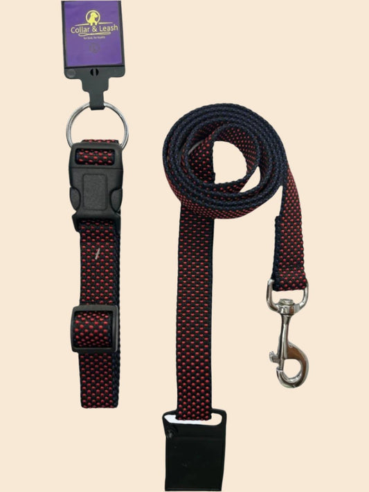 Elite Club Collar & Leash Set - Red