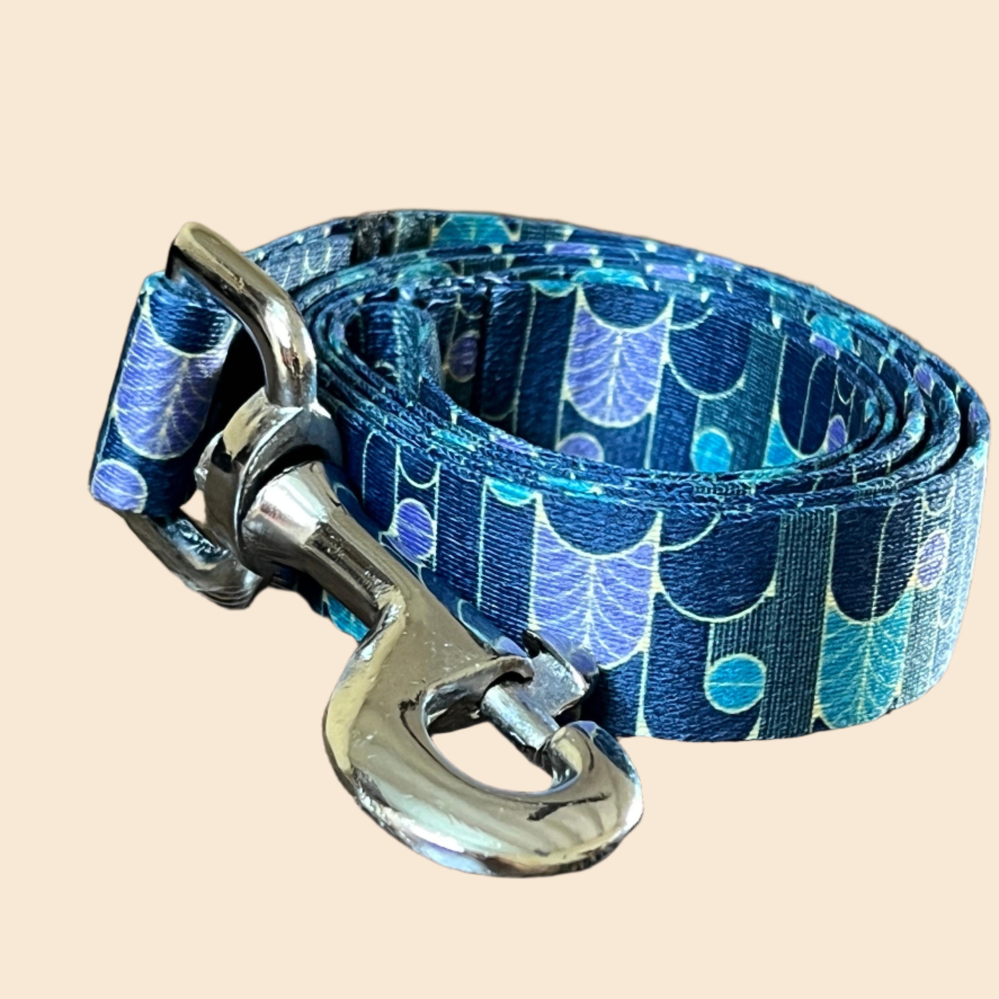 Digital Print Leash Dotted Design- Blue & Green