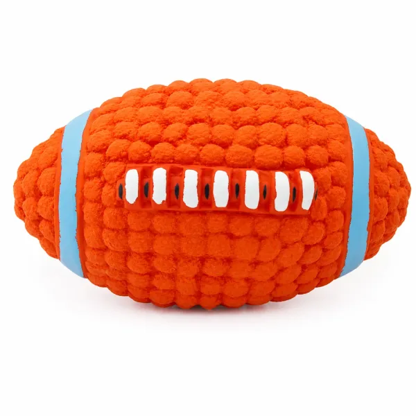 Soft Latex Rugby Squeaky Toy for Small Dogs