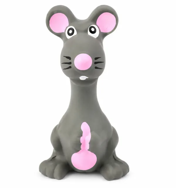 Interactive Latex Squeaky Mouse Toy