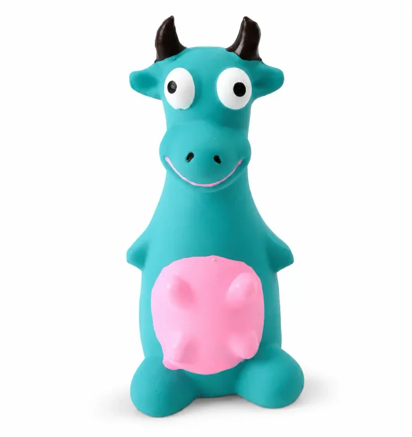 Interactive Latex Squeaky Bull Puppy Toy - 15cm