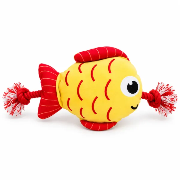 Fish Squeaky Plush Dog Rope Toy| Cotton stuffed | Small Breed |