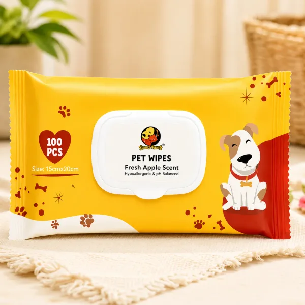 Apple Fresh Pet Wipes: Gentle & Safe Grooming (100 Pulls)