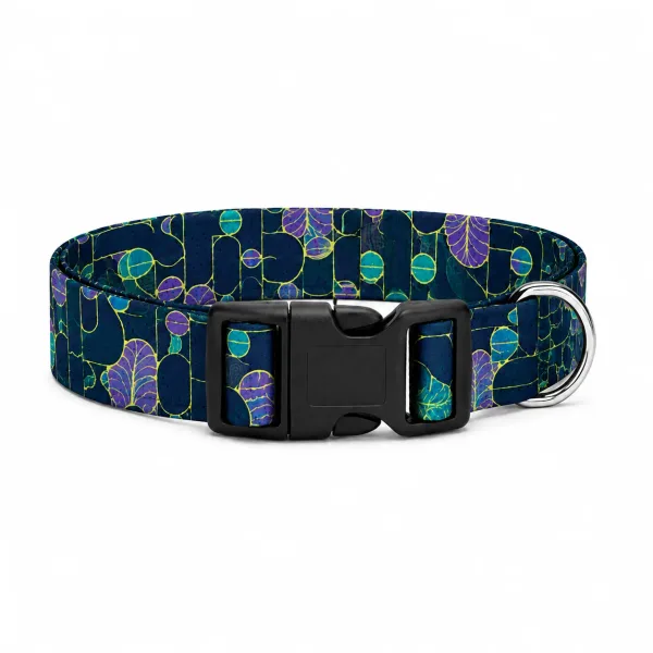 Digital Print Collar | Stylish & Durable | Green & Blue Dotted