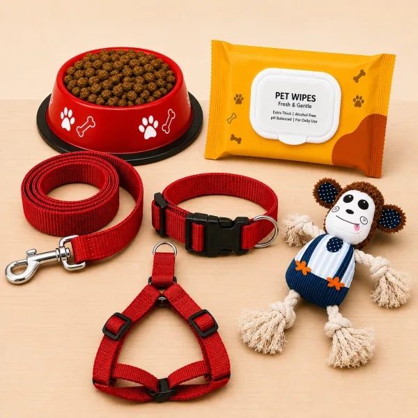 Pet Essential Kit  | Breed - Large |Size - Large | Red |