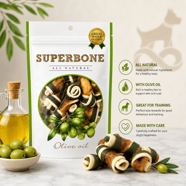 Superbone 7-in-1 Natural Chicken & Olive Oil Dog Treats